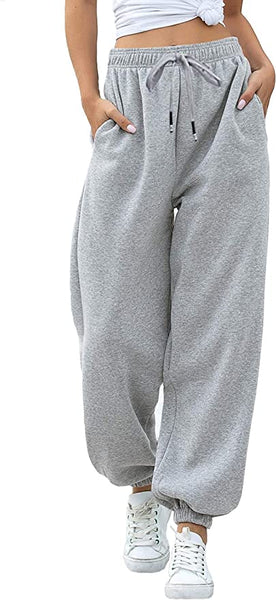 Pink Drawstring Casual Comfy Elastic Waist Sweatpants