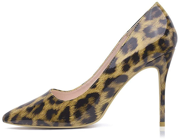 Classic Pointed Toe Brown Leopard High Heel Pumps