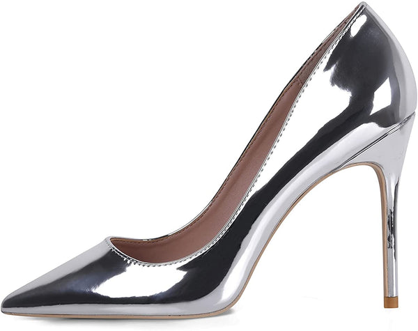 Classic Pointed Toe Metallic Gold High Heel Pumps