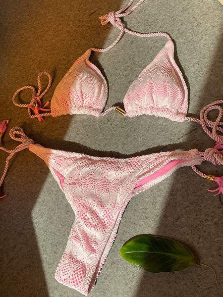 Baecation Pink String 2pc Bikini Swimsuit