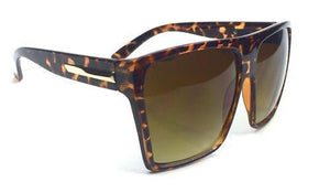 "The Lauren" Flat Top Tortoise Designer Peach Sunglasses