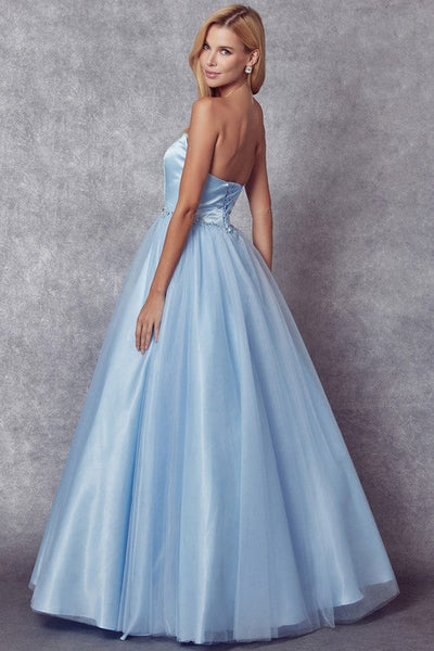 Ice Blue Sweetheart A Line Dress