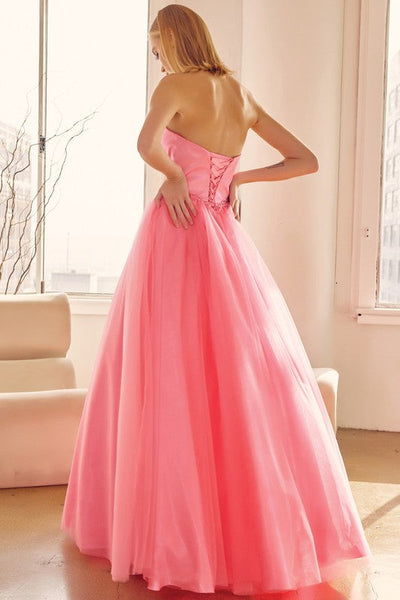 Hot Pink Sweetheart A Line Dress