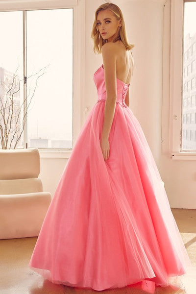 Hot Pink Sweetheart A Line Dress