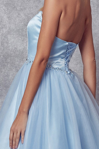 Ice Blue Sweetheart A Line Dress