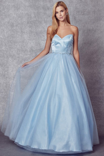 Ice Blue Sweetheart A Line Dress