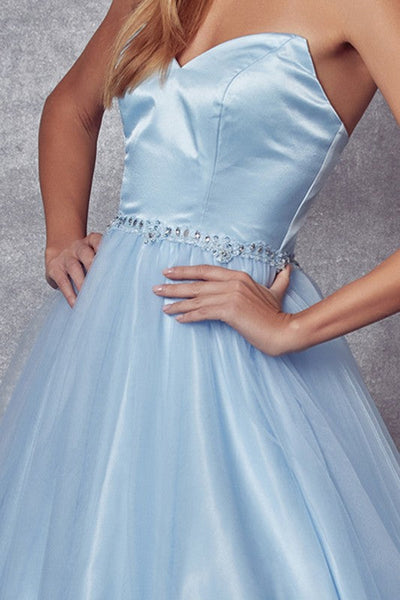 Ice Blue Sweetheart A Line Dress