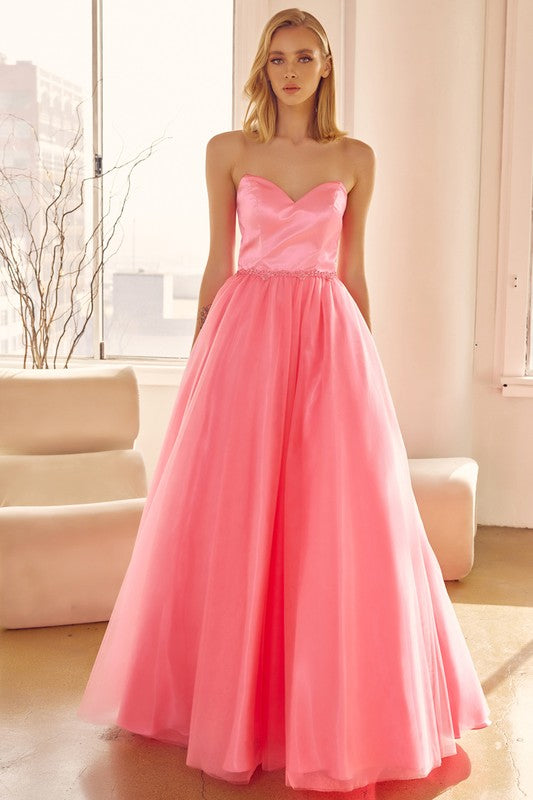 Hot Pink Sweetheart A Line Dress