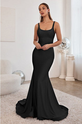 Fabulous Black Sleeveless Bodycon Elegant Mermaid Gown