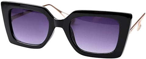 Pointy Square Black Tinted Square Reader Style Glasses