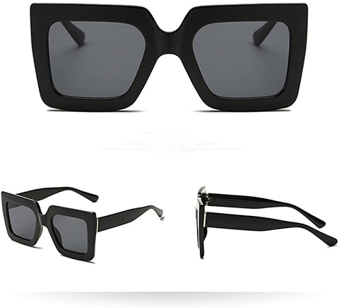 Black Oversized Graident Lens Designer Sunglasses