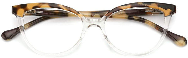 Leopard Two Tone Spring Hinge Clear Reading Glasses for Men & Women