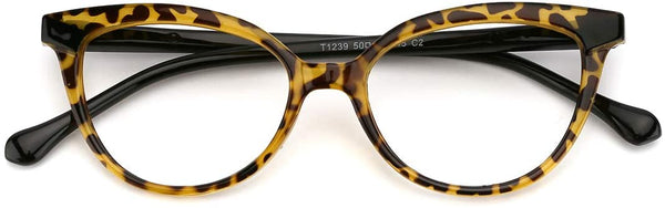 Leopard Purple Spring Hinge Clear Reading Glasses for Men & Women