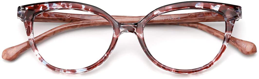 Leopard Purple Spring Hinge Clear Reading Glasses for Men & Women