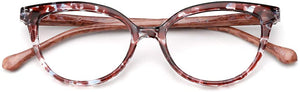 Leopard Purple Spring Hinge Clear Reading Glasses for Men & Women