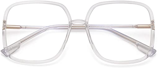 Felicity Black Rectangle Clear Frames