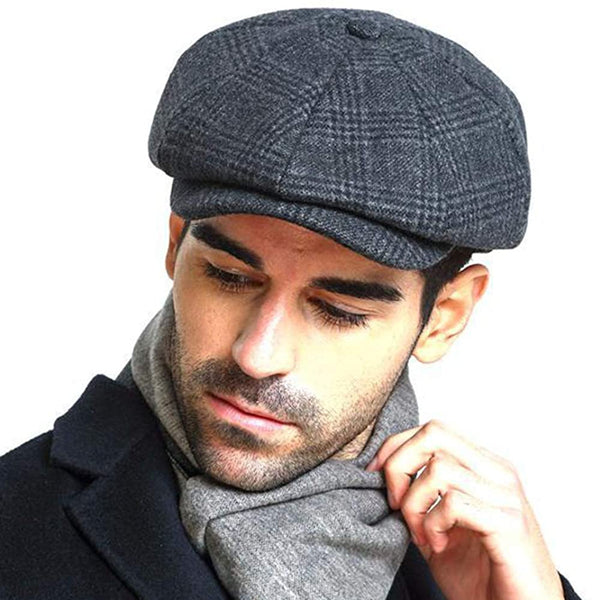 Meppel Gentle Plaid Classic Newsboy Gatsby Hat