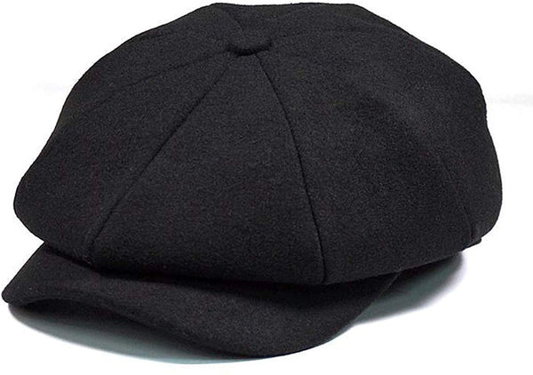 Emmen Black Classic Newsboy Gatsby Hat