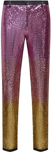 Fashion Pink-Gold Men's Sequins Pants