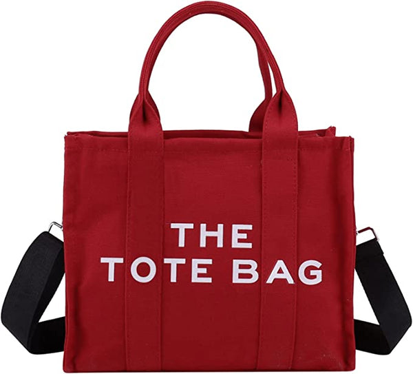 Trendy White Top Handle Tote Bag w/Strap