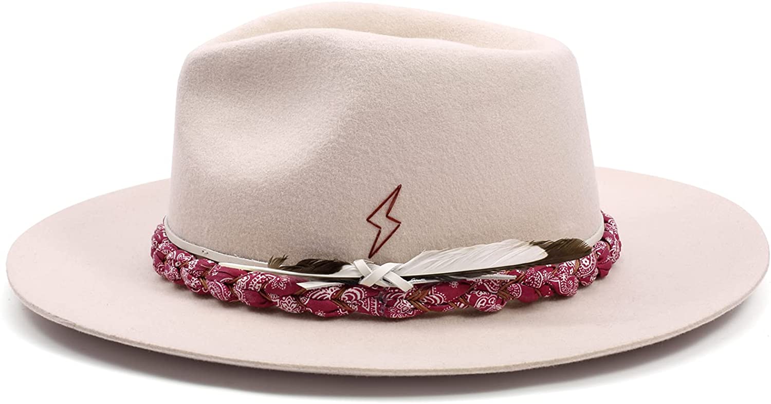 Culemborg Cream Pink Firm Wool Panama Rancher Hat