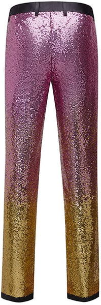 Fashion Pink-Gold Men's Sequins Pants