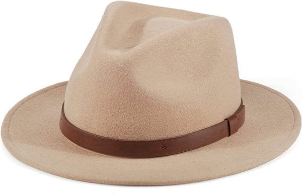 Fedora Brown Belt Australian Wool Classic Hat