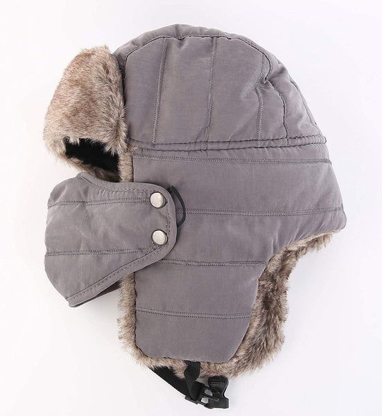 Prism Warm Trapper Gray Russian Hats with Mask