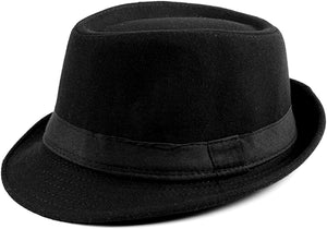 Harlingen Black Trilby Fedoras Panama Jazz Hat