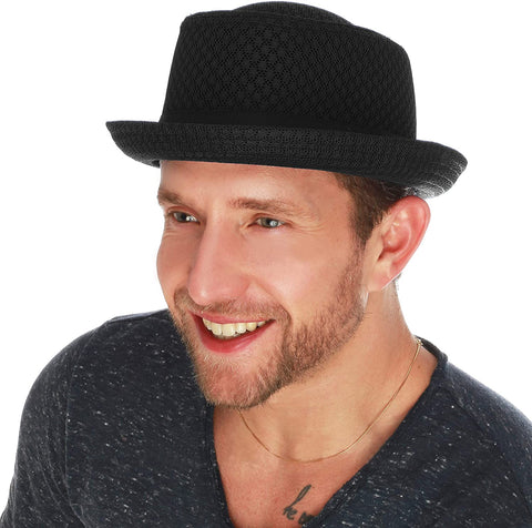 Vollenhove Black Classic Soft Cool Pork Pie Hat