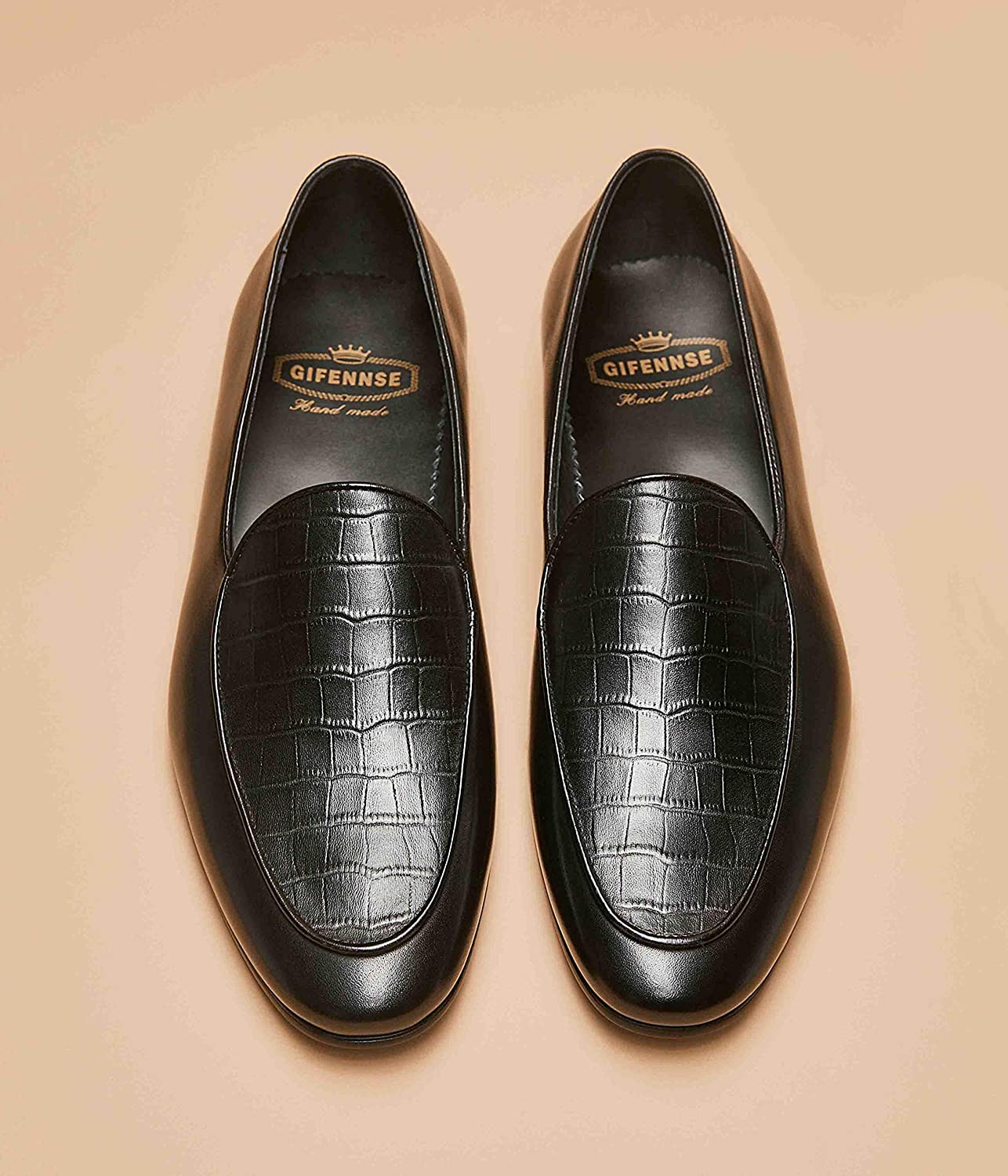 Men's Black Slip-On Leather Formal Shoes