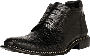 Genuine Black Leather Lace Up Dress Shoes