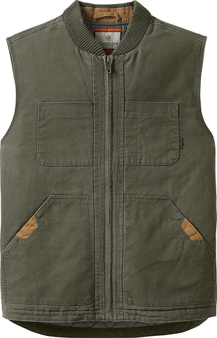 Quilted Army Green Canvas Cross Trail Men's Vest