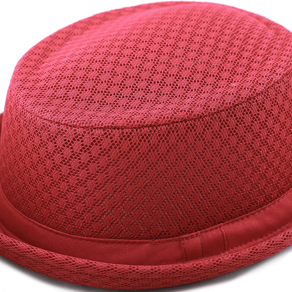 Voorburg Red Classic Soft Cool Pork Pie Hat