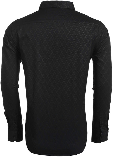 Men's Business Black Long Sleeve Slim Fit Shirt