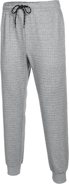 Athletic Grey Plaid Jacquard Men's Jogger Sweatpants