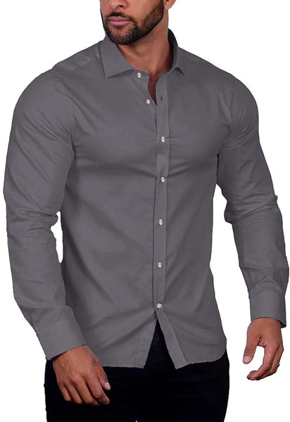 Men's Wrinkle-Free Button Down White Shirt