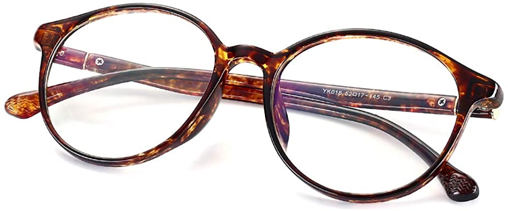 Vintage Tortoise Round Eyewear Fashion Fake Eye Glass