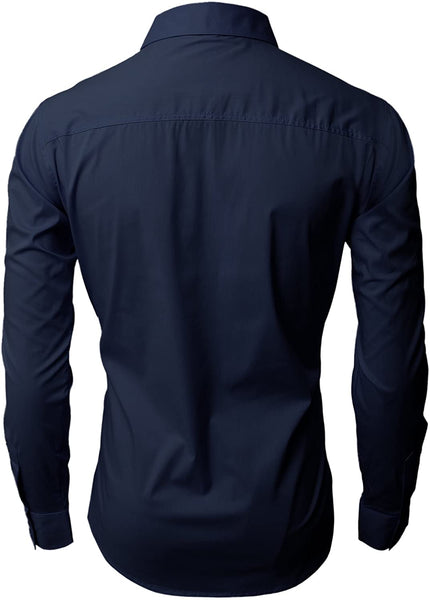 Basic Design Admiral Slim Fit Long Sleeve Breathable Business Shirts