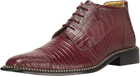 Genuine Burgundy Leather Lace Up Dress Shoes