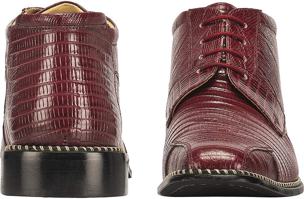 Genuine Burgundy Leather Lace Up Dress Shoes