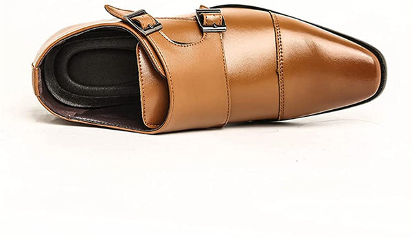 Casual Leather Brown Oxford Dress Shoes