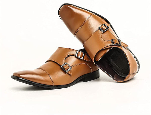 Casual Leather Brown Oxford Dress Shoes