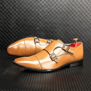 Casual Leather Brown Oxford Dress Shoes