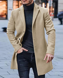 Trench Coat Khaki Winter Warm Cotton Long Jacket Overcoat