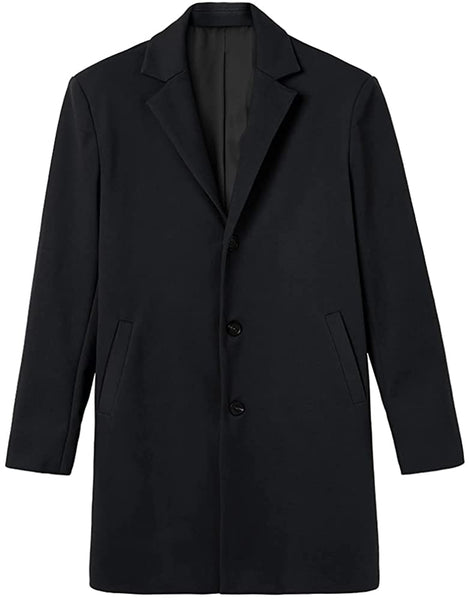 Trench Coat Black Winter Warm Cotton Long Jacket Overcoat