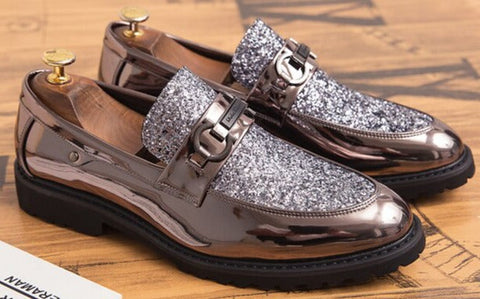 Jacob Casual Silver Breathable Leather Loafer Shoes