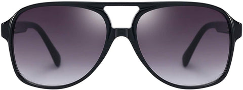 Gradient Gray Polarized Lens Retro Square Sunglasses