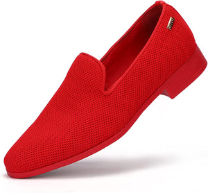 Modern Red Loafers Lightweight Tuxedo Shoes