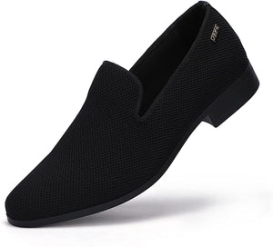 Modern Black Loafers Lightweight Tuxedo Shoes